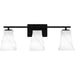 Myhouse Lighting Quoizel - STS8624MBK - Three Light Bath - Stetson - Matte Black