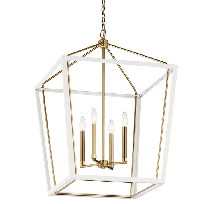 Myhouse Lighting Kichler - 52620CPZWH - Four Light Foyer Pendant - Delvin - Champagne Bronze