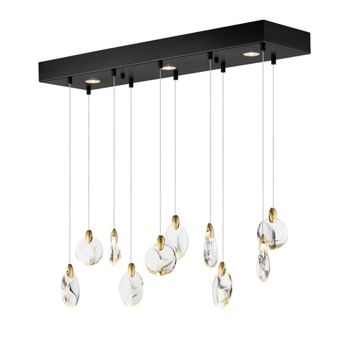 Myhouse Lighting ET2 - E11076-122BKPG - LED Linear Pendant - Pebble - Black / Polished Gold