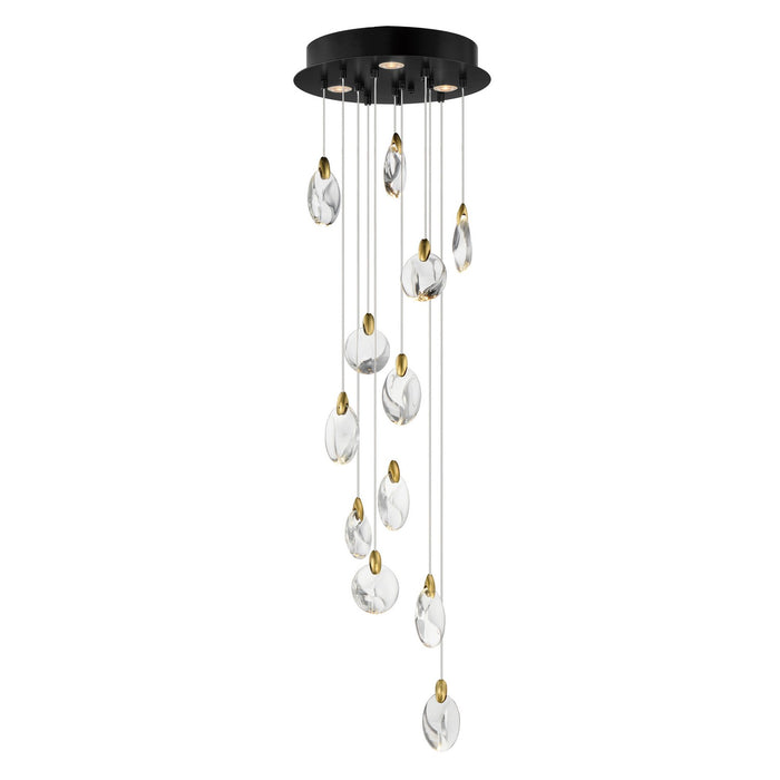 Myhouse Lighting ET2 - E11078-122BKPG - LED Pendant - Pebble - Black / Polished Gold