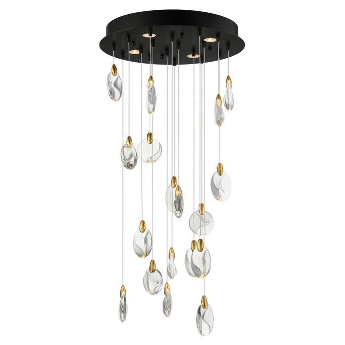 Myhouse Lighting ET2 - E11079-122BKPG - LED Pendant - Pebble - Black / Polished Gold