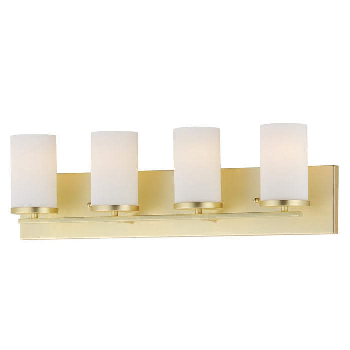 Myhouse Lighting Maxim - 10284SWSBR - Four Light Bath Vanity - Lateral - Satin Brass