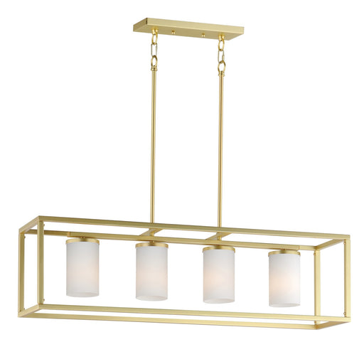 Myhouse Lighting Maxim - 10288SWSBR - Four Light Linear Pendant - Lateral - Satin Brass