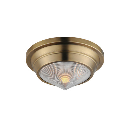 Myhouse Lighting Maxim - 10390PRNAB - One Light Flush Mount - Hargreaves - Natural Aged Brass