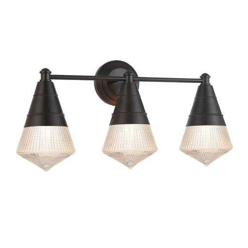 Myhouse Lighting Maxim - 10393PRBK - Three Light Bath Vanity - Hargreaves - Black