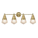 Myhouse Lighting Maxim - 10394PRNAB - Four Light Bath Vanity - Hargreaves - Natural Aged Brass