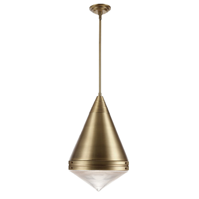 Myhouse Lighting Maxim - 10396PRNAB - One Light Pendant - Hargreaves - Natural Aged Brass