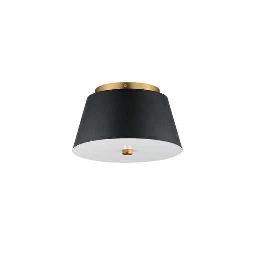 Myhouse Lighting Maxim - 10710WTBKNAB - LED Flush Mount - Miles - Black / Natural Aged Brass