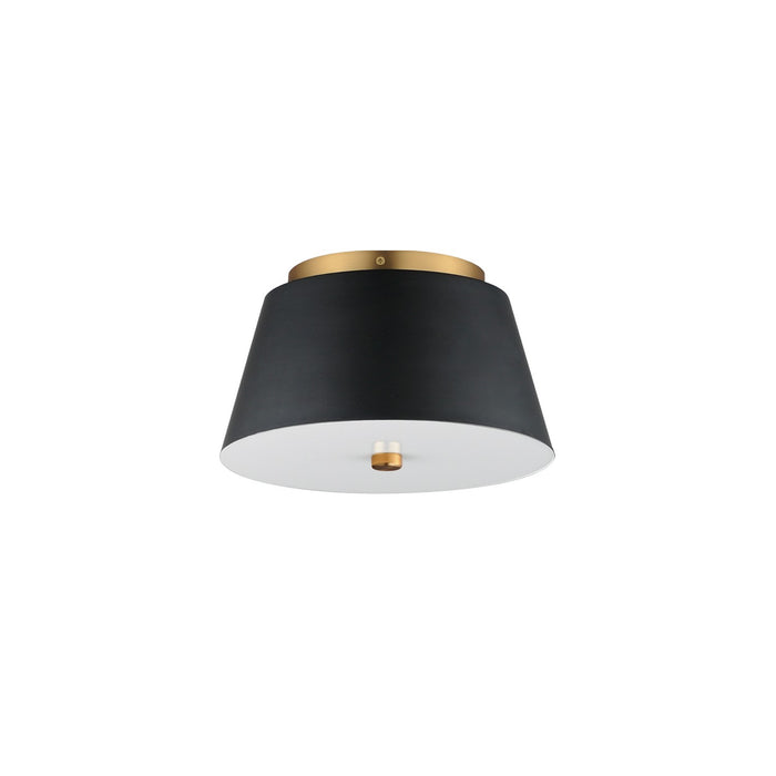 Myhouse Lighting Maxim - 10710WTBKNAB - LED Flush Mount - Miles - Black / Natural Aged Brass