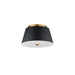 Myhouse Lighting Maxim - 10710WTBKNAB - LED Flush Mount - Miles - Black / Natural Aged Brass