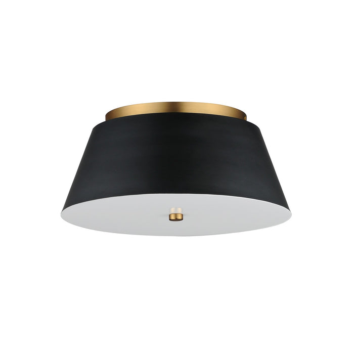 Myhouse Lighting Maxim - 10719WTBKNAB - LED Flush Mount - Miles - Black / Natural Aged Brass