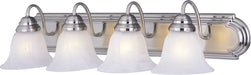 Myhouse Lighting Maxim - 8014MRSN - Four Light Bath Vanity - Essentials - 801x - Satin Nickel