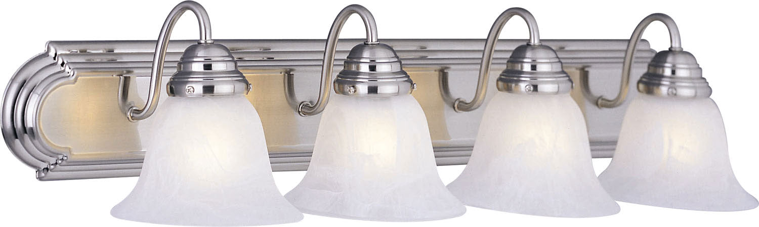 Myhouse Lighting Maxim - 8014MRSN - Four Light Bath Vanity - Essentials - 801x - Satin Nickel