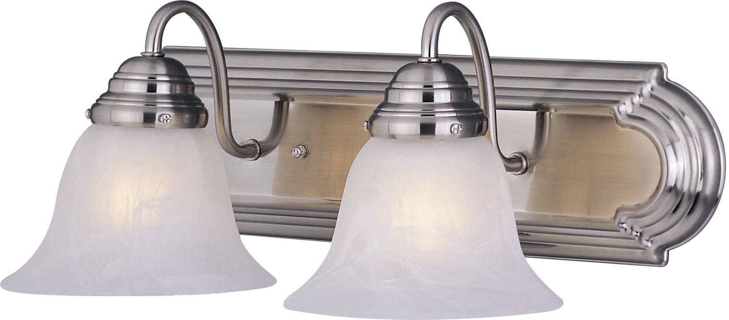 Myhouse Lighting Maxim - 8012MRSN - Two Light Bath Vanity - Essentials - 801x - Satin Nickel