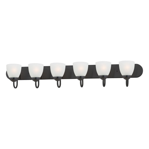 Myhouse Lighting Maxim - 11386FTBK - Six Light Bath Vanity - Axis - Black