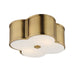 Myhouse Lighting Maxim - 12247WTNAB - Two Light Flush Mount - Clover - Natural Aged Brass