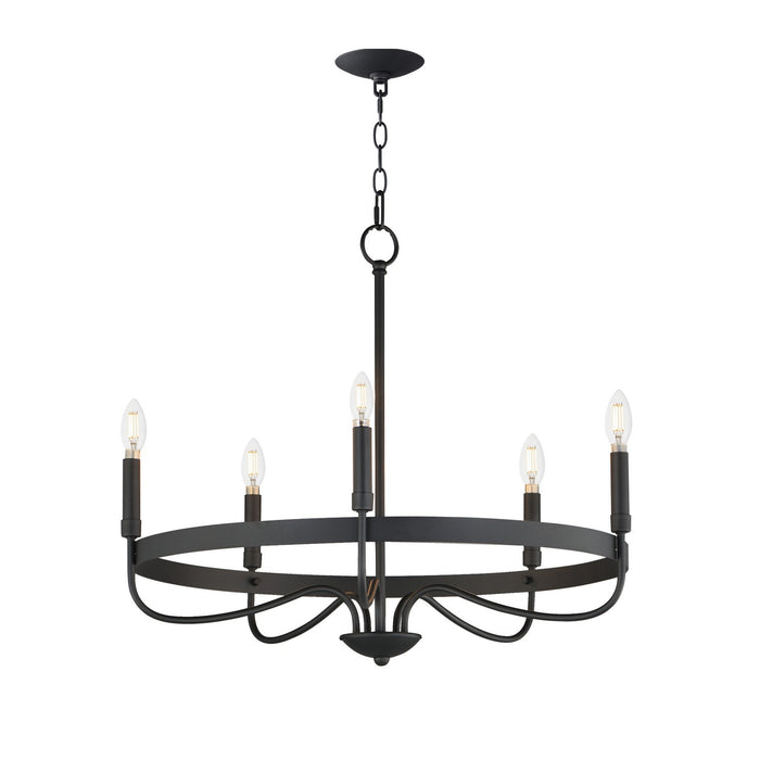 Myhouse Lighting Maxim - 14495BK - Five Light Chandelier - Frankie - Black