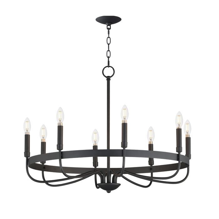 Myhouse Lighting Maxim - 14498BK - Eight Light Chandelier - Frankie - Black