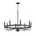 Myhouse Lighting Maxim - 14498BK - Eight Light Chandelier - Frankie - Black