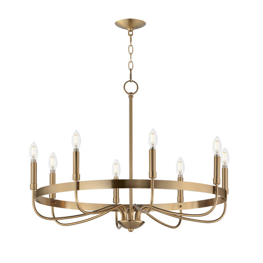 Myhouse Lighting Maxim - 14498HR - Eight Light Chandelier - Frankie - Heritage