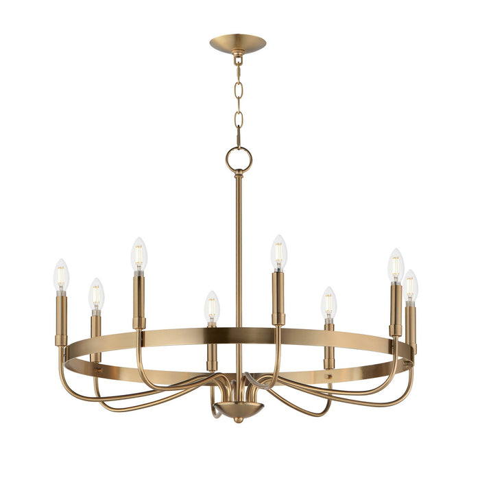 Myhouse Lighting Maxim - 14498HR - Eight Light Chandelier - Frankie - Heritage