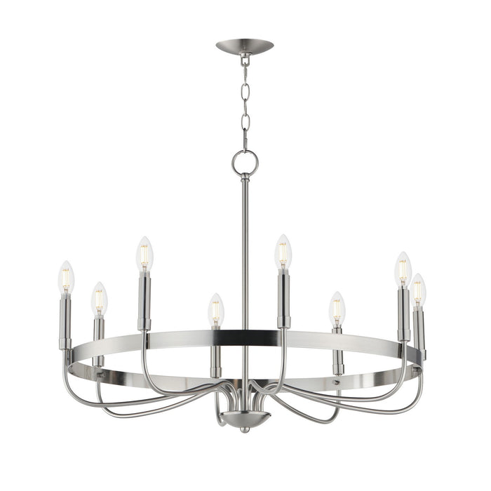 Myhouse Lighting Maxim - 14498SN - Eight Light Chandelier - Frankie - Satin Nickel