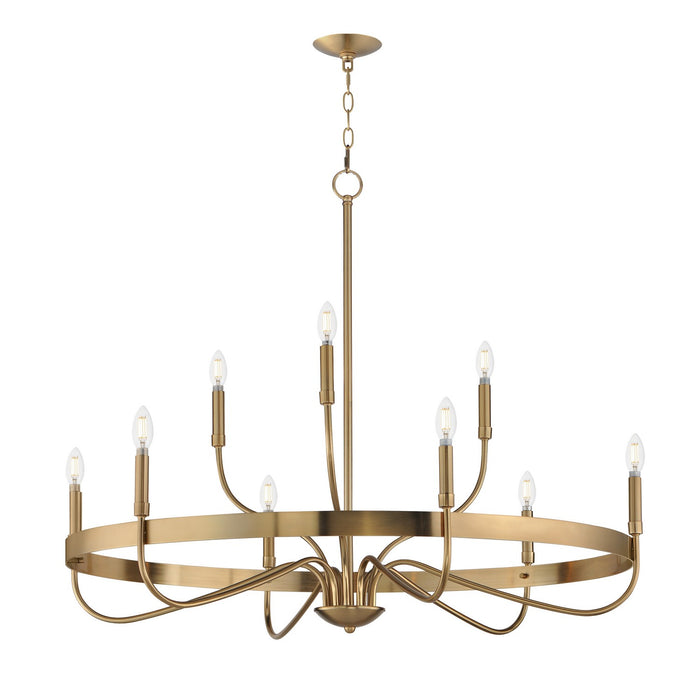 Myhouse Lighting Maxim - 14499HR - Nine Light Chandelier - Frankie - Heritage