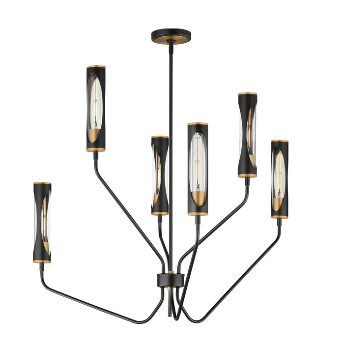 Myhouse Lighting Maxim - 16176CLBKAB - LED Pendant - Regent - Black / Antique Brass