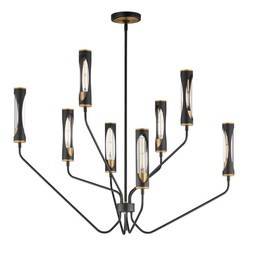 Myhouse Lighting Maxim - 16178CLBKAB - LED Chandelier - Regent - Black / Antique Brass