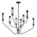 Myhouse Lighting Maxim - 16178CLBKAB - LED Chandelier - Regent - Black / Antique Brass