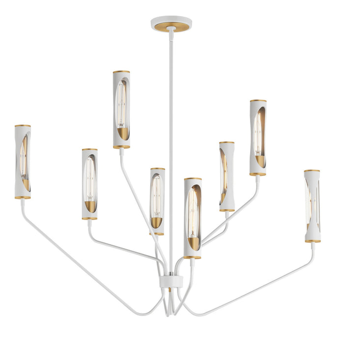 Myhouse Lighting Maxim - 16178CLLFGNAB - LED Chandelier - Regent - Light French Gray / Natural Aged Brass