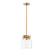 Myhouse Lighting Maxim - 21230CLNAB - One Light Pendant - Scoop - Natural Aged Brass