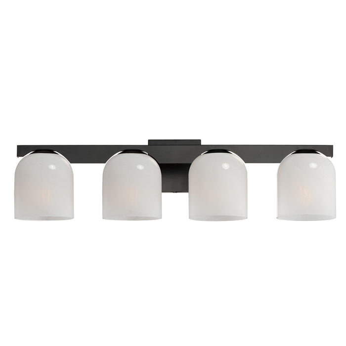 Myhouse Lighting Maxim - 21234MRBK - Four Light Bath Vanity - Scoop - Black