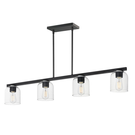 Myhouse Lighting Maxim - 21236CLBK - Four Light Linear Pendant - Scoop - Black