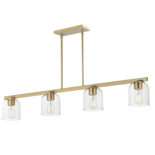 Myhouse Lighting Maxim - 21236CLNAB - Four Light Linear Pendant - Scoop - Natural Aged Brass