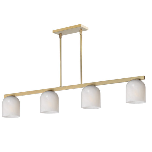 Myhouse Lighting Maxim - 21236MRNAB - Four Light Linear Pendant - Scoop - Natural Aged Brass