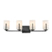 Myhouse Lighting Maxim - 21284SWBK - Four Light Bath Vanity - Dart - Black