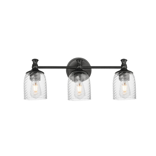 Myhouse Lighting Maxim - 21353CRBK - Three Light Bath Vanity - Swirl - Black