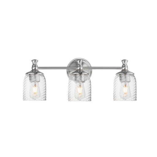 Myhouse Lighting Maxim - 21353CRSN - Three Light Bath Vanity - Swirl - Satin Nickel