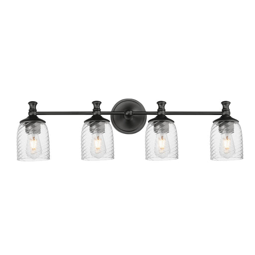 Myhouse Lighting Maxim - 21354CRBK - Four Light Bath Vanity - Swirl - Black