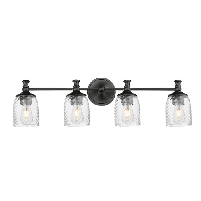 Myhouse Lighting Maxim - 21354CRBK - Four Light Bath Vanity - Swirl - Black