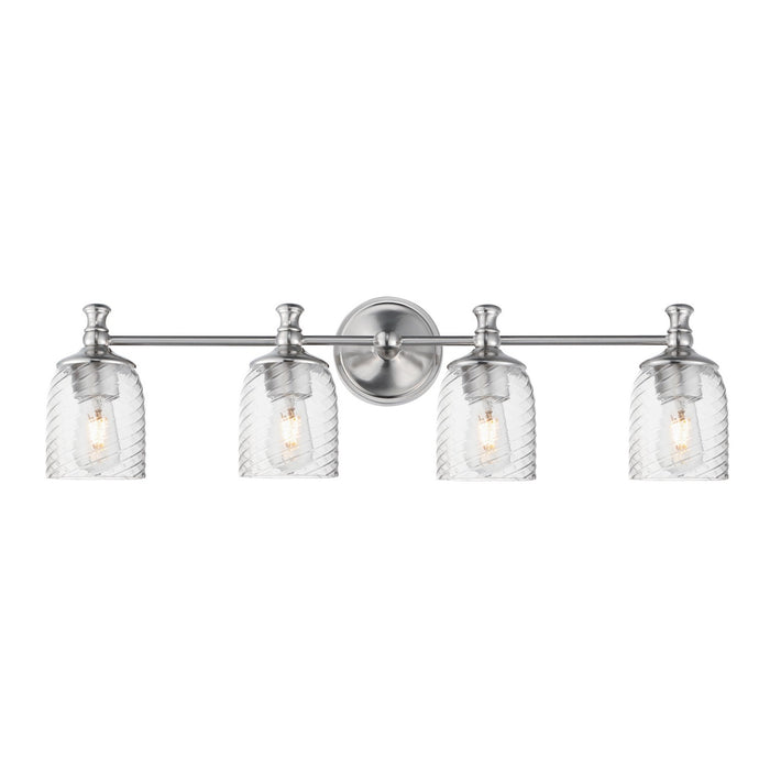 Myhouse Lighting Maxim - 21354CRSN - Four Light Bath Vanity - Swirl - Satin Nickel