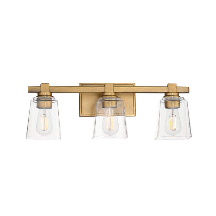 Myhouse Lighting Maxim - 21383CLNAB - Three Light Bath Vanity - Cubos - Natural Aged Brass