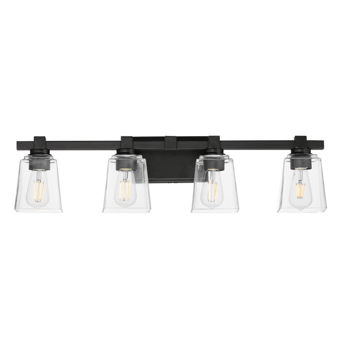 Myhouse Lighting Maxim - 21384CLBK - Four Light Bath Vanity - Cubos - Black