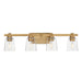 Myhouse Lighting Maxim - 21384CLNAB - Four Light Bath Vanity - Cubos - Natural Aged Brass