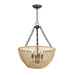 Myhouse Lighting Maxim - 22473NAANB - Four Light Pendant - Cestino - Antique Bronze