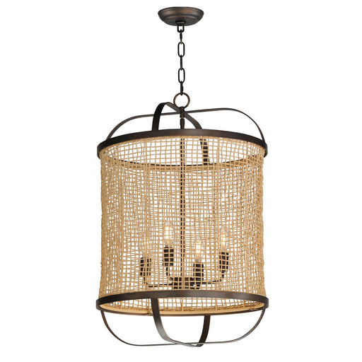 Myhouse Lighting Maxim - 22474NAANB - Four Light Pendant - Cestino - Antique Bronze