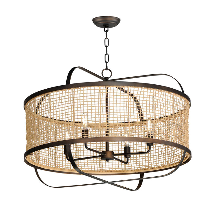 Myhouse Lighting Maxim - 22475NAANB - Four Light Pendant - Cestino - Antique Bronze