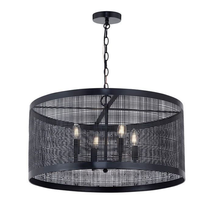 Myhouse Lighting Maxim - 31224BK - Four Light Pendant - Hatcher - Black