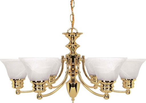 Myhouse Lighting Nuvo Lighting - 60-357 - Six Light Chandelier - Empire - Polished Brass